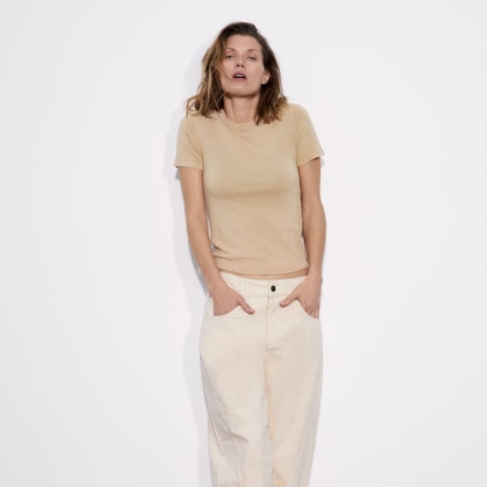 Zara BASIC EXTRAFINE KNIT TOP